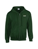 Picture of Bird Full-Zip Hooded Sweatshirt (Forest Green/Black)