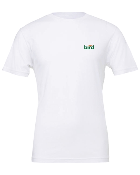 Picture of Bird Unisex Jersey T-Shirt with Left Chest Logo (White)