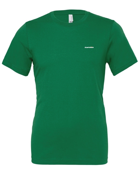 Picture of Stuartolson Unisex Jersey T-Shirt with Left Chest Logo (Evergreen, Black)